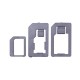KIT 4IN1 SCHEDA ADATTATORE NANO MICRO SIM per IPHONE NANOSIM CONVERTITORE CARD