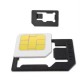 KIT 4IN1 SCHEDA ADATTATORE NANO MICRO SIM per IPHONE NANOSIM CONVERTITORE CARD