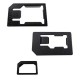KIT 4IN1 SCHEDA ADATTATORE NANO MICRO SIM per IPHONE NANOSIM CONVERTITORE CARD