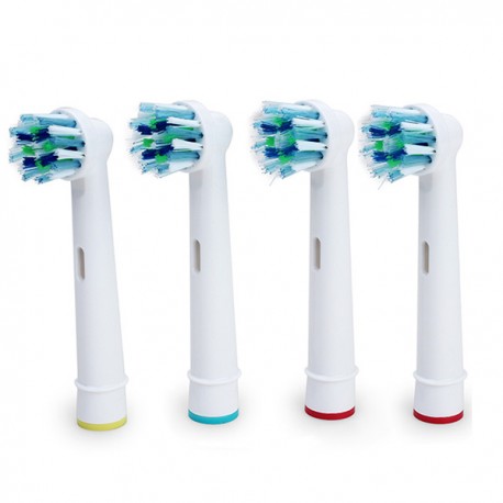 4 Testine Ricambio CROSS ACTION Spazzolino Elettrico Compatibili Braun Oral B