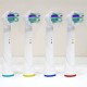 4 Testine Ricambio CROSS ACTION Spazzolino Elettrico Compatibili Braun Oral B