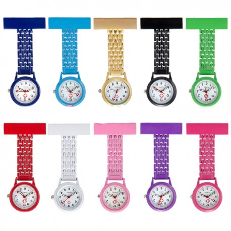 Orologio Nurse a Spilla Quarzo Numeri Arabi con Custodia in acciaio Colori