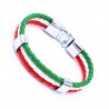 Bracciale unisex stile bandiera FRANCIA ITALIA SPAGNA BANDIERE BRACCIALI