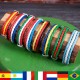 Bracciale unisex stile bandiera FRANCIA ITALIA SPAGNA BANDIERE BRACCIALI