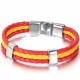 Bracciale unisex stile bandiera FRANCIA ITALIA SPAGNA BANDIERE BRACCIALI