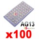 100x pila a bottone orologi batteria ag13 lr44 157 357 v13ga