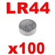 100x pila a bottone orologi batteria ag13 lr44 157 357 v13ga