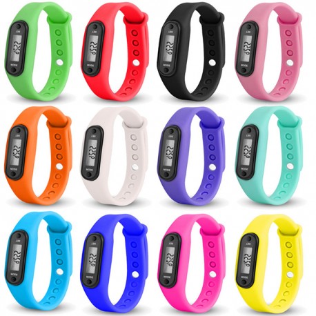 OROLOGIO PEDOMETRO IN SILICONE CON CONTAPASSI DISTANZA CALORIE TIMER
