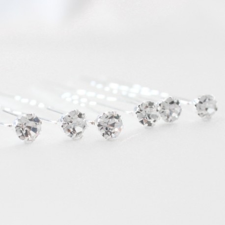 5 PEZZI FORCINE STRASS PUNTO LUCE ACCONCIATURA SPOSA CAPELLI CERIMONIA