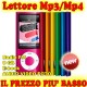 LETTORE PLAYER MP3 MP4 4GB 8GB 16GB 32GB AUDIO VIDEO FOTO RADIO FM DIVX UNICO