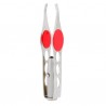 LED TWEEZERS PINZA PINZETTA SOPRACCIGLIA PROFESSIONALE DI PRECISIONE LUCE PELI