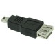 Adattatore Convertitore da USB Tipo A Femmina a Mini USB 5 pin Maschio