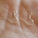 10 MONACHELLE VERO ARGENTO 925 INCISO ORECCHINI BIGIOTTERIA