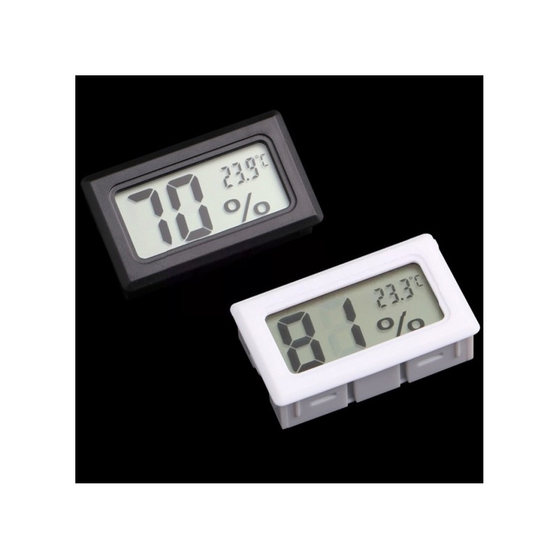 Jinzuke Mini termometro Digitale Tester di umidità di Temperatura Ambiente LCD Coperta Sveglia igrometro 