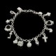 Stupendo Bracciale Charm Ciondoli e pendenti Perline Argento 925 alta Bigiotteria