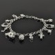 Stupendo Bracciale Charm Ciondoli e pendenti Perline Argento 925 alta Bigiotteria