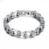 BRACCIALE BRACCIALETTO ACCIAIO INOX CHIRURGICO UOMO DONNA CATENA BICI MOTO