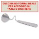 CUCCHIAINO IN ACCIAIO INOX CURVO IDEALE PER APPOGGIO SU TAZZA