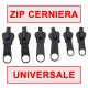 ZIP CERNIERA UNIVERSALE 3 MISURE 6 pEZZI INCLUSI