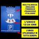 Disco orario europeo cartoncino rigido auto macchina camion camper parcheggio