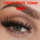 60 x CIUFFETTI CIUFFI MAZZI CIGLIA FINTE 12mm NERE PER ESTETISTA MAKE UP