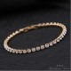 ARGENTO TENNIS BRACCIALE UOMO DONNA ZIRCONI BIANCHI BRILLANTI MODA ORO E SILVER