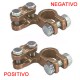 COPPIA MORSETTI BATTERIA AUTO UNIVERSALI STANDARD POSITIVO NEGATIVO 17/18mm