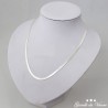 Girocollo brillante Collana Bellissima Argento uomo unisex donna