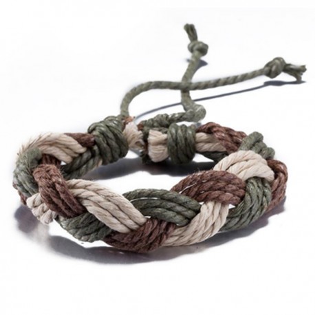 BRACCIALE UOMO DONNA UNISEX CORDA FASHION COLORI INTRECCIO LACCETTO