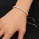 BRACCIALE TENNIS DONNA STRASS REGOLABILE ARGENTATO RAGAZZA NOZZE MODA