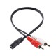 CAVO AUDIO STEREO JACK FEMMINA 3.5 MM 2 2RCA MASCHIO 30CM AUX ADATTATORE