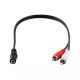 CAVO AUDIO STEREO JACK FEMMINA 3.5 MM 2 2RCA MASCHIO 30CM AUX ADATTATORE