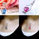 COLLANA DONNA ELEGANTE CUORE IDEA BOTTIGLIA STRASS COLORI BLU ROSA AMORE