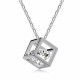 COLLANA DONNA RAGAZZA CATENINA CUBO PENDENTE PUNTO LUCE BRACCIALE REGALO sj