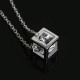 COLLANA DONNA RAGAZZA CATENINA CUBO PENDENTE PUNTO LUCE BRACCIALE REGALO sj