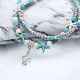 BRACCIALE CAVIGLIERA DONNA STELLE MARINE TARTARUGA CIONDOLO POLSO RAGAZZA