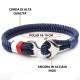 BRACCIALE NAUTICA ANCORA UOMO CORDA BARCA ACCIAIO BLU BOAT CROMATO DONNA