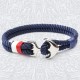 BRACCIALE NAUTICA ANCORA UOMO CORDA BARCA ACCIAIO BLU BOAT CROMATO DONNA