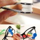 MINI SPAZZOLA PULISCI OCCHIALI VISTA MICRO FIBRA BORSA TASCA VIAGGIO GLASSES