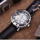 SENZA BATTERIA AUTOMATICO OROLOGIO POLSO SKELETON UOMO MECCANICO CLASSICO