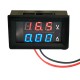 AMPEROMETRO VOLTMETRO DIGITALE LED ROSSO BLU DISPLAY DOPPIO TESTER 100V 10A