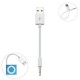 CAVO USB MASCHIO JACK 3,5 MM CAVETTO PC IPOD SHUFFLE 15 CM DATI MUSICA