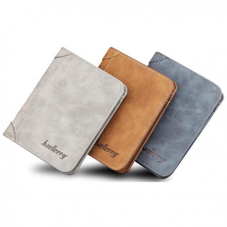 PORTAFOGLIO UOMO WALLET VERTICALE CAFFE GRIGIO BLU PELLE 12 CM MOLTE TASCHE