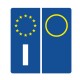 2 ADESIVI TARGA EUROPEA AUTO OMOLOGATI PVC ITALIA SIMBOLI ADESIVO EUROPA