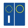 2 ADESIVI TARGA EUROPEA AUTO OMOLOGATI PVC ITALIA SIMBOLI ADESIVO EUROPA
