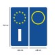 2 ADESIVI TARGA EUROPEA AUTO OMOLOGATI PVC ITALIA SIMBOLI ADESIVO EUROPA