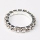 ANELLO STRASS ELASTICO ARGENTATO CRISTALLI DA COMPORRE FEDINA ANNIVERSARIO