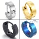 1 ORECCHINO UNISEX CHIUSURA CLIP COLORE ORO NERO BLU ACCIAIO BAMBINA DONNA