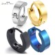 1 ORECCHINO UNISEX CHIUSURA CLIP COLORE ORO NERO BLU ACCIAIO BAMBINA DONNA