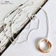 COLLANA TRE ANELLI ORO ROSA ARGENTO925 COLORI ACCIAIO REGOLABILI RIMOVIBILI